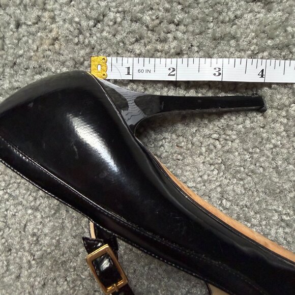 Jimmy Choo T-Strap Stiletto Mary Jane Black Patent Leather Pumps - Picture 9 of 9